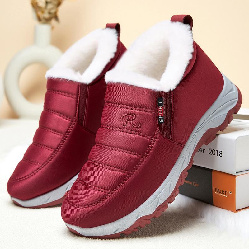 Men's and Women's Large Size Winter Warm Snow Boots Padded Lining Ankle Boots Non-slip Outdoor Shoes Hiking Mountaineering Sports Cotton Shoes