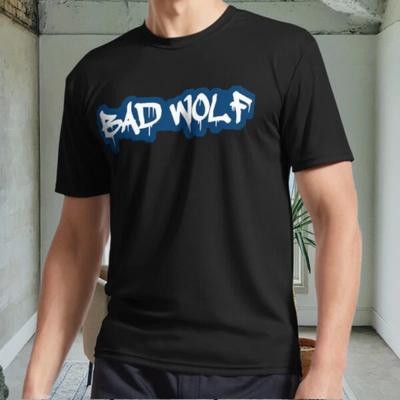 Neues Bad Wolf Sprühfarbe Aktives Logo Herren Schwarz T-Shirt Lustig Größe S bis 5XL
