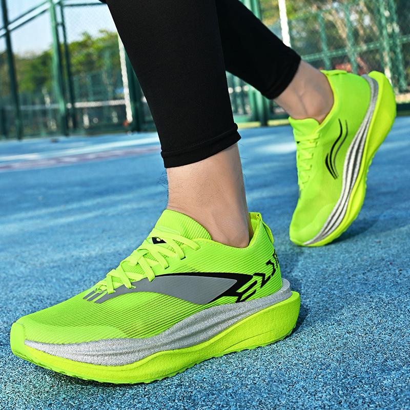 New Feidian E True Explosion Ultra Light Luminous Offset Running Shoes Comfortable Soft Sole Sports Carbon Board Sports Leisure Trend Shoes