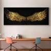 Angel Wings Minimalist Style Wall Art Canvas Painting Creativity Posters Print Black White Feather For Living Room Decor Cuadros