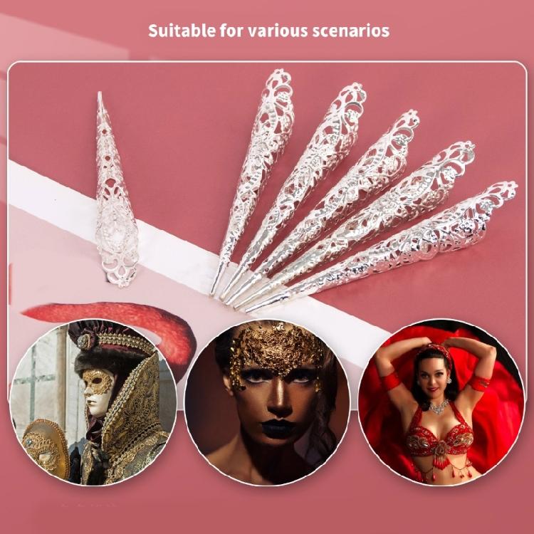 10 Pieces Halloween Finger Nail Claws for Women Cosplay and Dance Shows Stage Performances Accessories Hand Jewelry