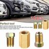 12Pcs Inverted Brass Unions 3/16" Brake Line Connector Car Bike Threaded Brake Line Fittings