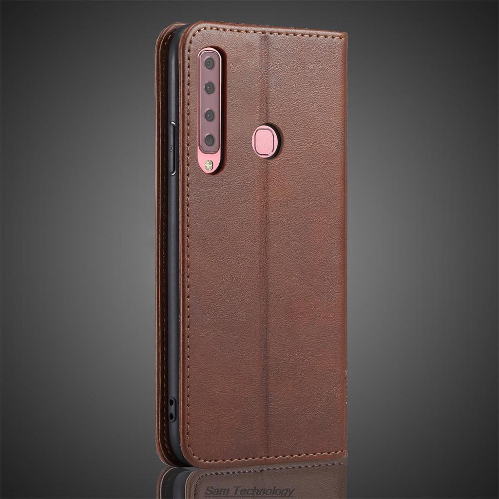 Magnetické kožené pouzdro s výklopným krytem pro Samsung Galaxy A9 2018 A920F, peněženka, taška, pouzdro, kryt, pouzdro Coque