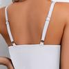 Summer Monokini Sexy One Piece Swimsuit Solid Color Deep V Neck Backless Slim Fit