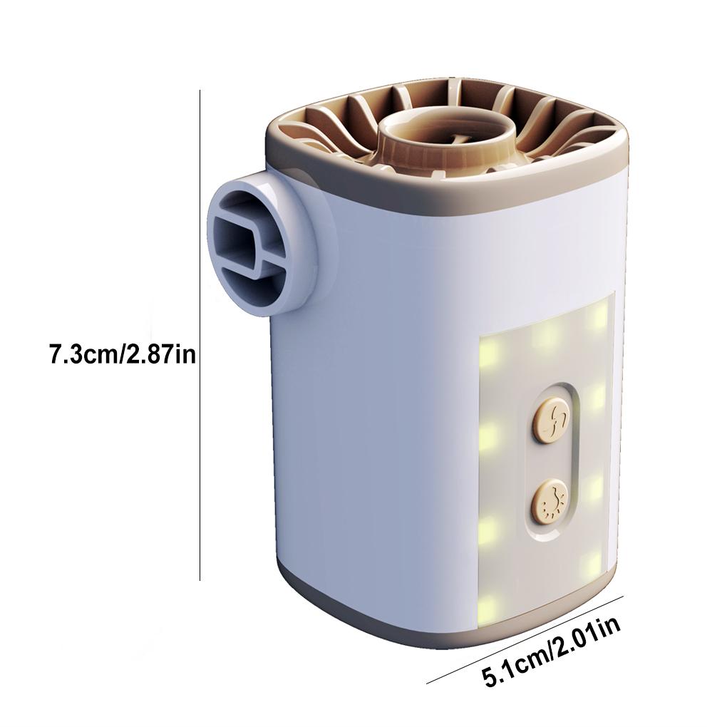Electric Air Pump Rechargeable Night Light Adjustable Tyre Inflator