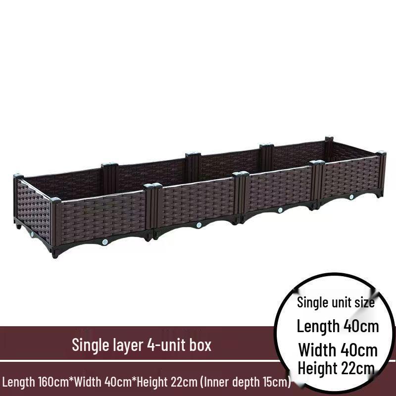 Extra Large Yellow-Edged Rooftop & Balcony Vegetable Planter Box