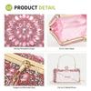 uxcell Evening Sparkling Crystal Rhinestone Clutch Bag with Two Chain Perfect for and Pink Women's Bag, Straps, Weddings, Evenings, Weekends,
