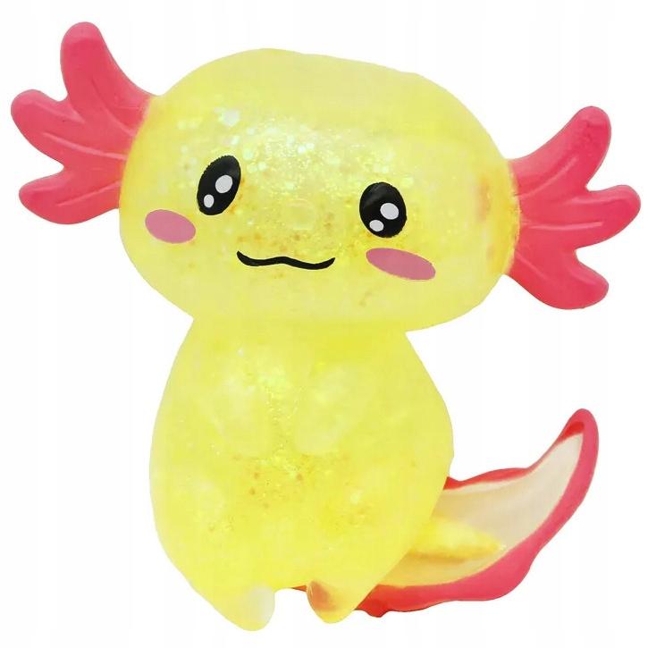 Gniotek Sensoryczny Axolotl Antystresowy Squishy Żółty Aksolotl