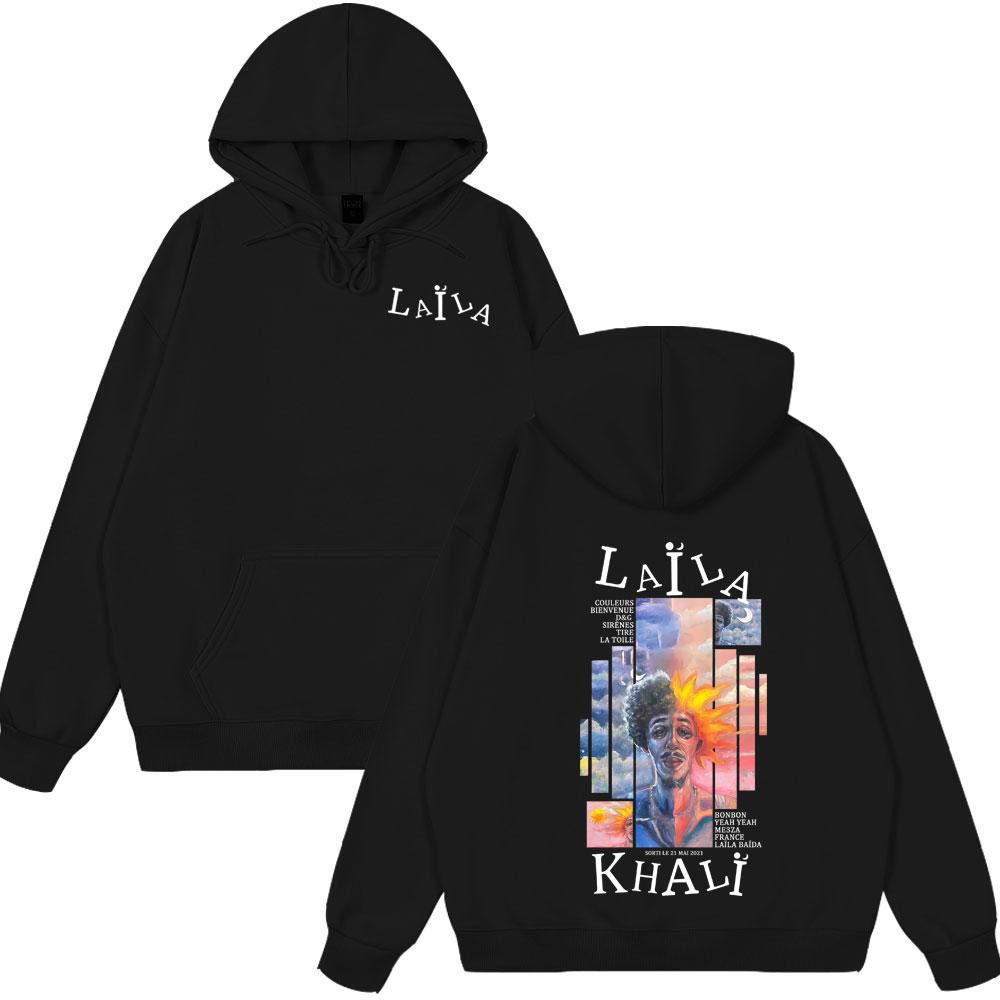 

Hot Sale Clothes Rapper Khali Laïla Graphic Hoodie Men Women Hip Hop Fashion Pop Music Hooded Sweatshirt Vintage Winter Hoodies 3XL