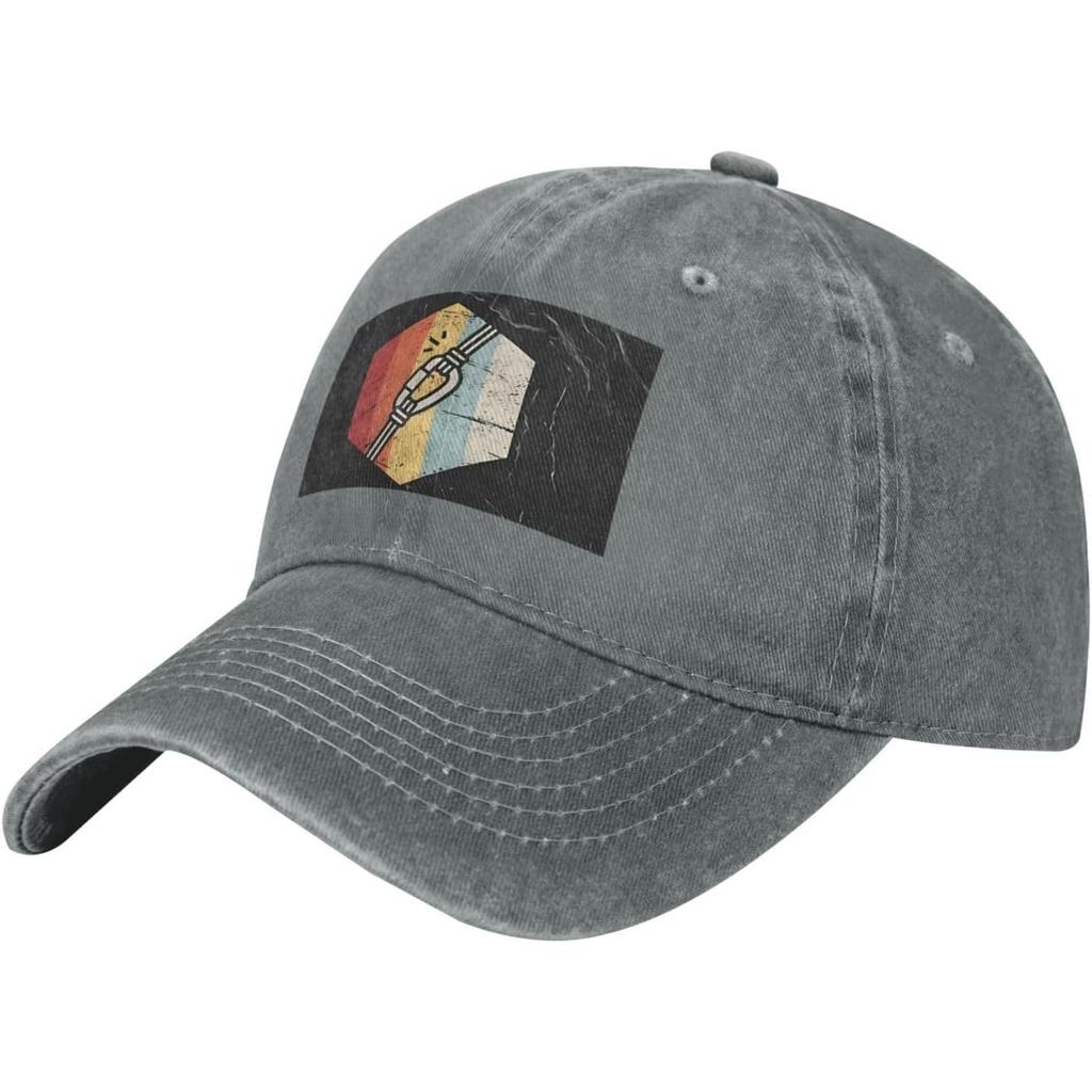 Rock Climbing Icon Baseball Cap Vintage Washed Cotton Low Profile Adjustable Dad Hat for Unisex