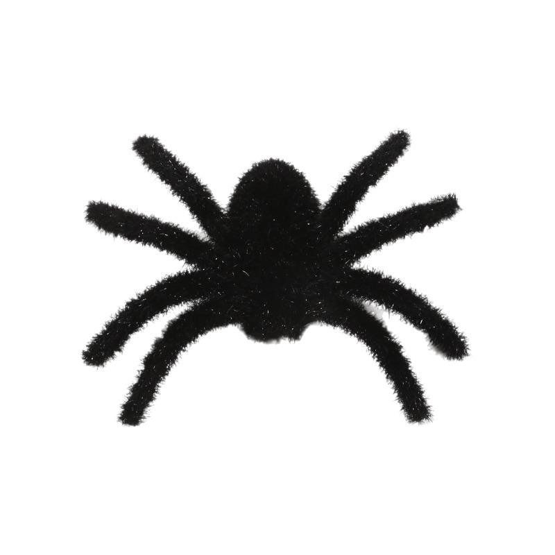 

3/6/9/12/15pcs Halloween Plush Spider Simulation Flocking Spider Party Props Haunted House Spider Simulation Tricky Toy Decora 3Pcs чёрный