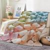 Pastel Marshmallow Dessert Throw Lightweight  Flannel Blanket Soft Skin-Friendly For Summer Cooling
