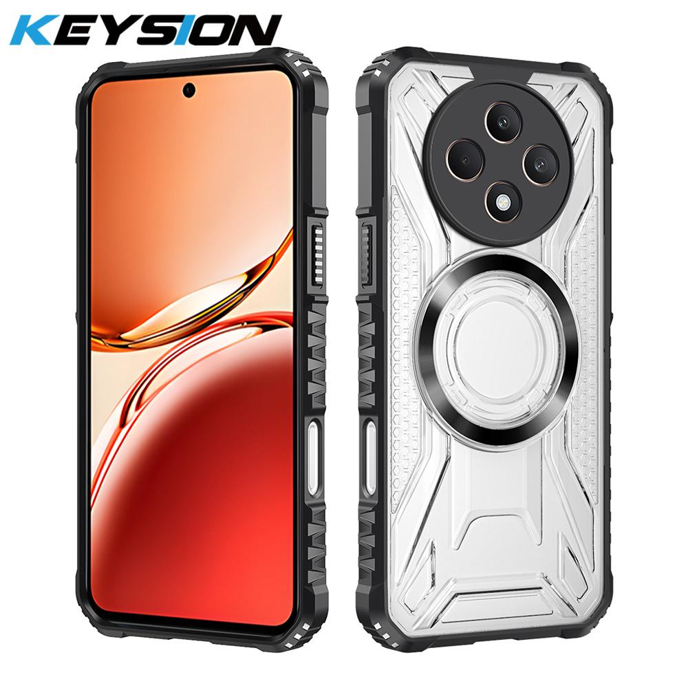 

KEYSION Прозрачный магнитный чехол для TECNO Spark 30C 4G Силикон+ПК Сверхпрочный противоударный чехол для телефона для Tecno Spark 30 Pro 4G for Spark 30C синий