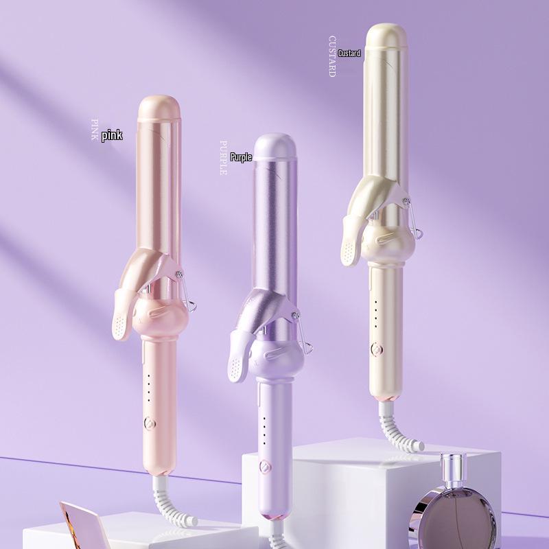 Ceramic Curling Iron for Big Waves & Bangs - Inward/Outward Curls, Hair-Friendly, Lazy Electric Design.