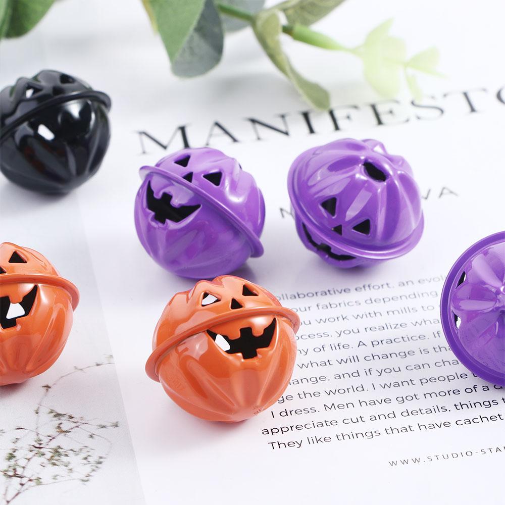 Ornaments Pumpkin Head Shape Pendant Ghost Face Metal Bell Kid Gift Halloween Decor Pumpkin Bells