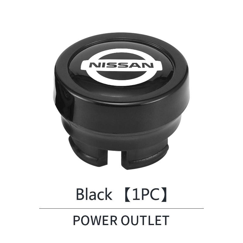 

Car Cigarette Lighter Cover DustProof Decoration Cap for Nissan X-trail Qashqai Note Juke Sentra Patrol Navara Micra Leaf Almera чорний