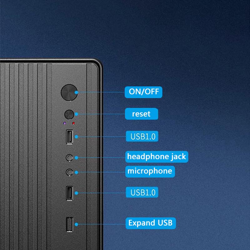 Mini Diy Computer Case For M-Atx/Itx Motherboard Atx Power Supply 240Mm Graphic Card Length Gpu 80Mm Air Cooling Fans