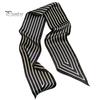 Lady Hair Band Women Neck Scarf Striped Contrast Color Satin Triangle Edge Wide Decoration OL Style Commute Clothes Accessory
