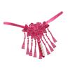 Women Sexy Panties Lace Breathable T-back Briefs Imitation Pearl Flower Embroidered Tassel Panties Temptation Intimates