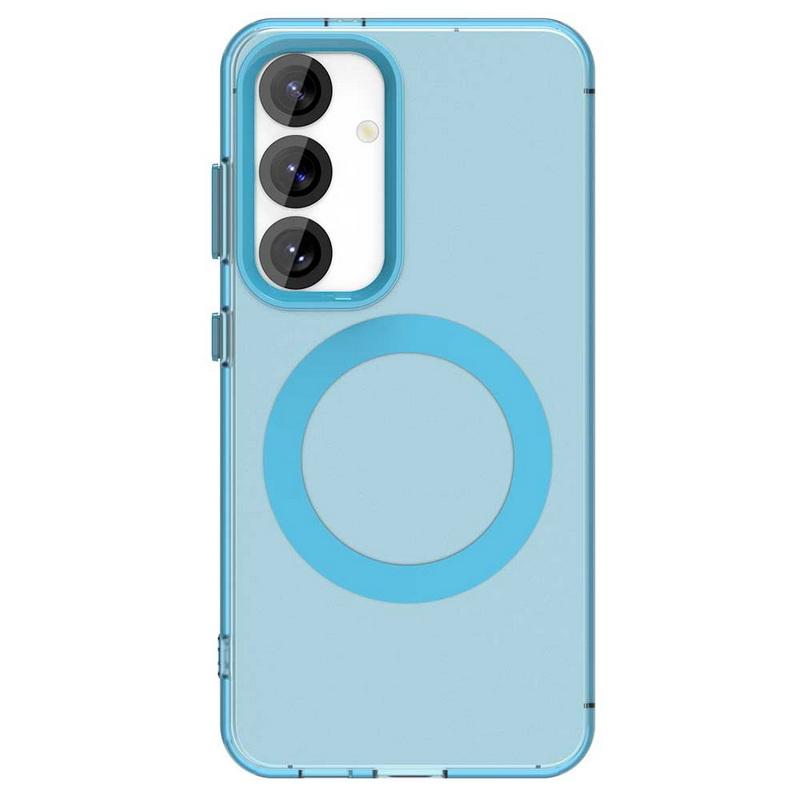 Wireless Charge Magnetic Matte Hard PC Back Cover For Samsung S25 Ultra S24 S23 FE A56 A36 A16 A55 A15 Soft Edge TPU Shockproof Solid Color Phone Case