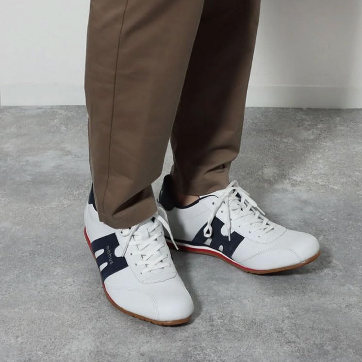 Maubus Piele Naturală Casual Mers Model Actual Pantofi pentru Bărbați STRASBURG, (Alb/Bleumarin, Măsurare în 27 de puncte, 0-centimetru)