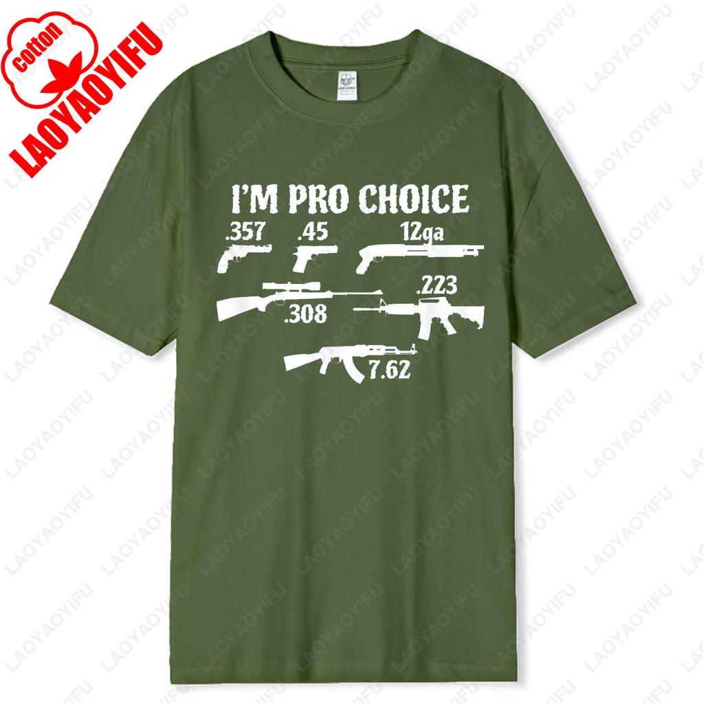 Im Pro Choice Pick Your Caliber Pro Gun 2A Supporter Gift TShirt Hip Hop Tops Coupons Cotton Birthday Individualistic Trend Tee