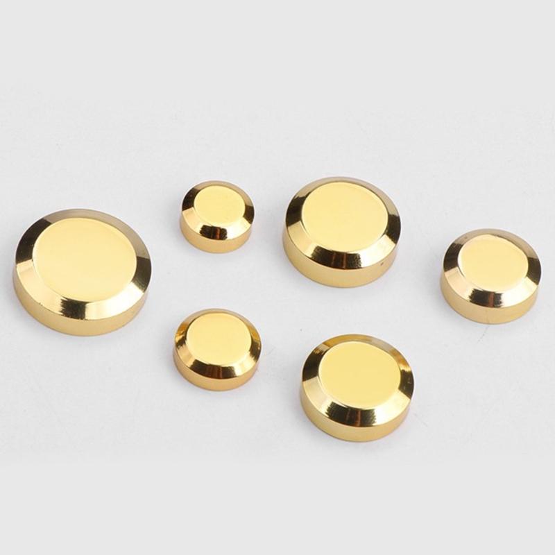 4Pcs Mirror Screw Decorative Cap Nail Cap Brass Golden Silver Bright Surface for Sign Board Diameter 12/14/16/18/20/22mm