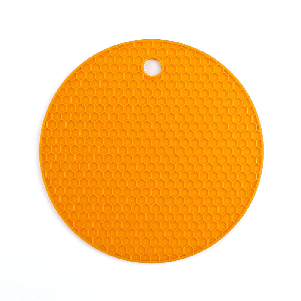 

Силиконовый мир силиконовый изоляционный коврик круглый сотовый коврик подставка под обеденный стол нескользящий коврик под миску коврик под кастрюлю кухонные принадлежности 14.3x14.3 cm оранжевый