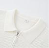 Men's Autumn/Winter Half-Zip Ribbed Knit Polo Sweater