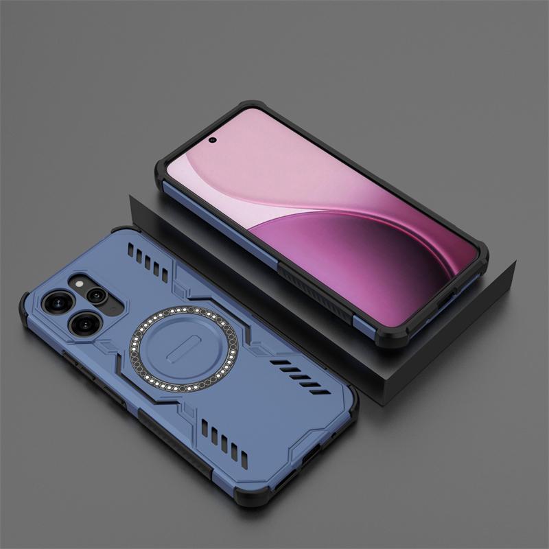 Shockproof Armor Case For Xiaomi Redmi 12 Magnetic Adsorption Wireless Charge Cover For Redmi 12 13 13x Case For Redmi 12 Case