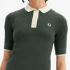 Fred Perry [Womens] Mesh Knit Polo Shirt - Coat Green Afpf2519113-X89