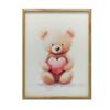 Teddy Bear With A Heart Full Of Love Teddy Bear With A Heart Full Of Love, 30X40 Cm, White Wooden Frame, 230 Gsm Matte Paper