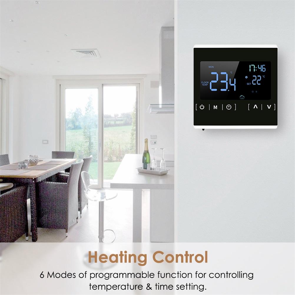 Programmierbarer Thermostat für Zuhause, klarer Komfort, intelligenter Touchscreen-Wärmethermostat, leicht ablesbares Display