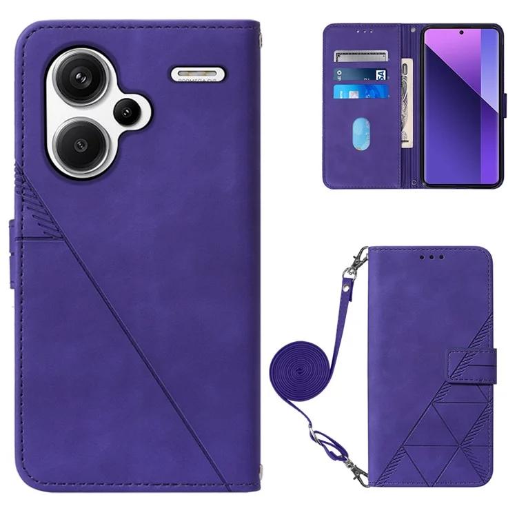 

YB Imprinting Series-2 для Xiaomi Redmi Note 13 Pro + 5G Откидной кожаный чехол для телефона с плечевым ремнем