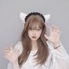 Girl beast ear headgear simulation cat ear headband comic show props lace lolita bell bow hair accessories
