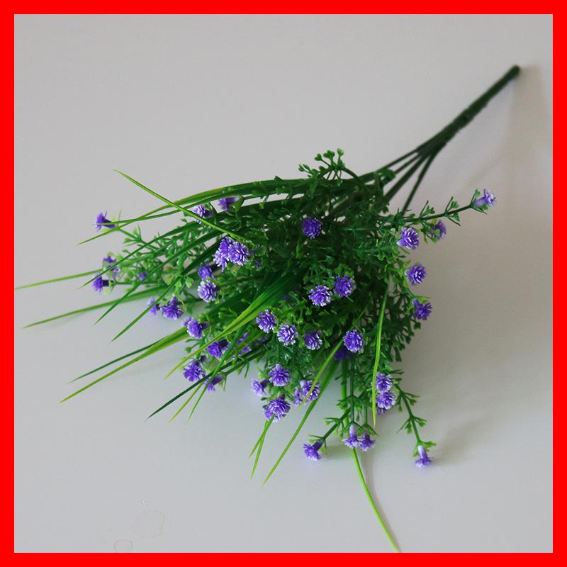 

Декор для дома в отеле, пластиковый цветок, искусственные растения, свадебная искусственная трава 1pc фиолетовый