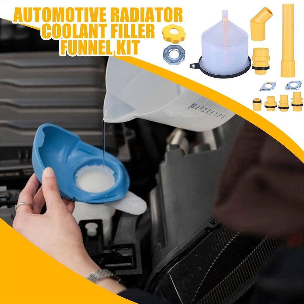 15Pcs/Set Spill Proof Car Antifreeze Funnel Universal Fit Radiator Filling Tool  Automotive Use