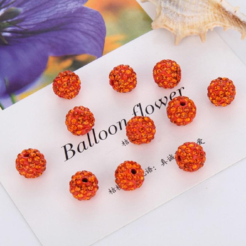 Großhandel Schmuckherstellung 8 10mm Lose Perlen Anhänger Disco Runde Kugel Halskette Armband 5/10 Stück Kristallperlen