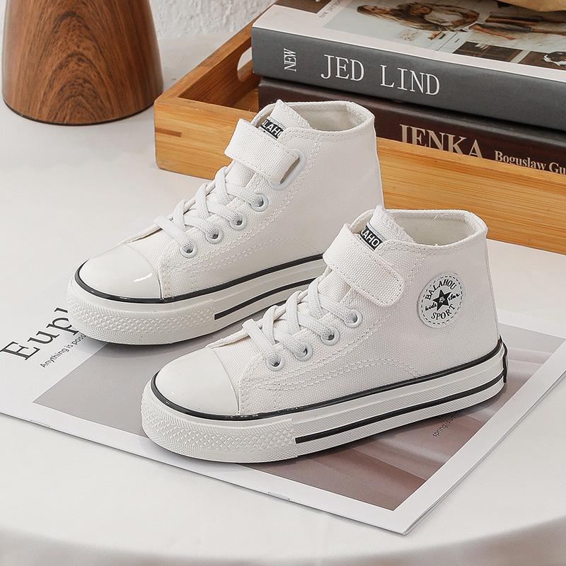 Kids' Unisex Canvas Shoes - Winter 2025 Style, Round Toe, High/Low Top, Soft Sole Board Sneakers for Students