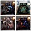 Tmarc Tee Red and Blue Dragon and Wolf Ver Bedding Set Bedroom Decor Pillowcase