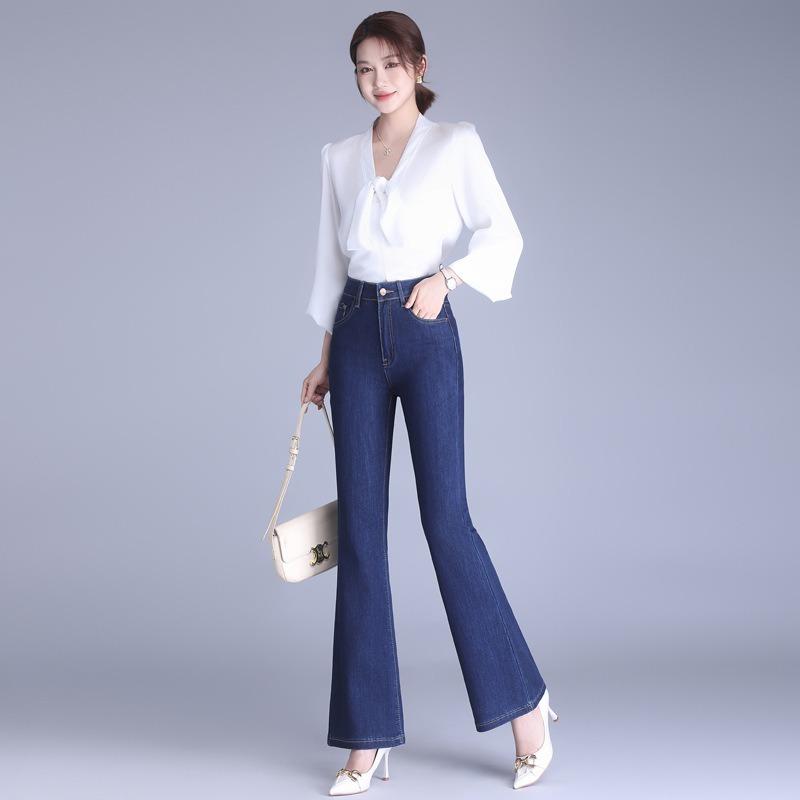 Damen Pendler Denim Micro-Cropped Hose Frühling und Herbst Zeigen Hohe und Dünne Persönlichkeit der Modischen Jeans