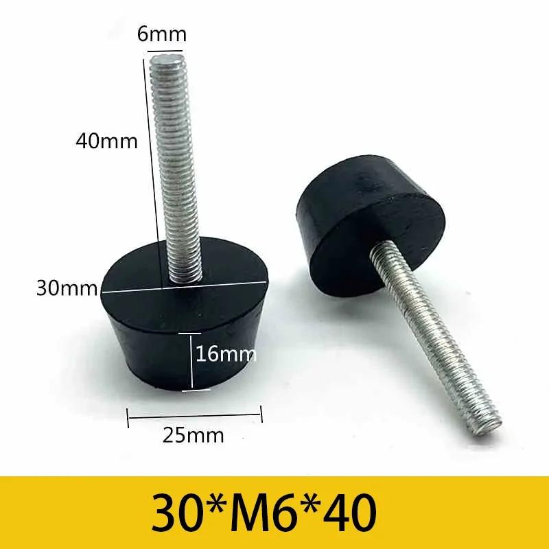 10Pcs Rubber Adjustable Feet Pad With Screw M6 M8 M10 Table Chair Balck Leveling Foot Pad Furniture Leg Anti-shock Protection