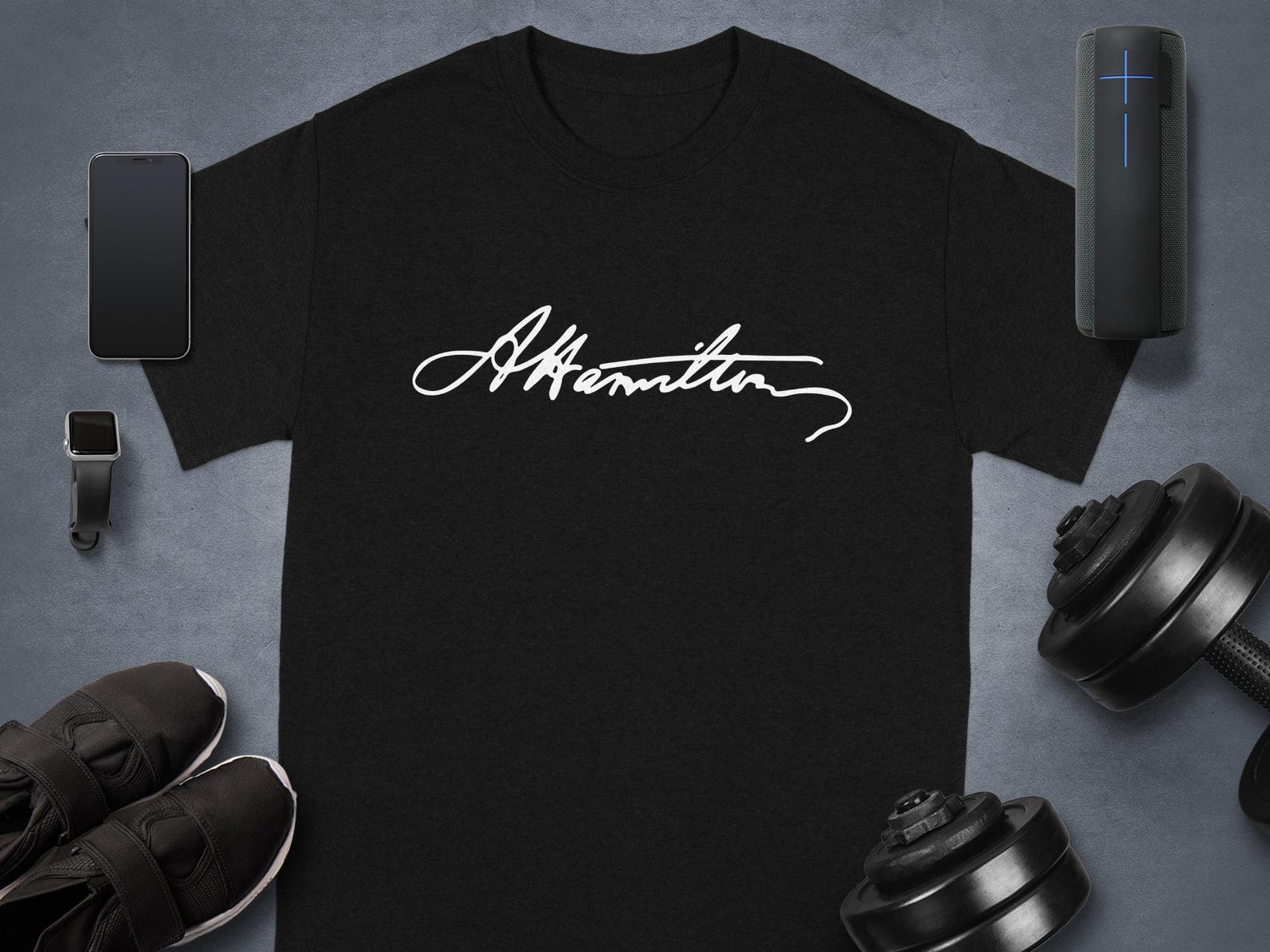 Hamilton Signature T-Shirt, Signature Tee, Lin Manuel Miranda Gift, Broadway Musical Fan Apparel, Theater Lover Shirt, Trendy T-Shirt M