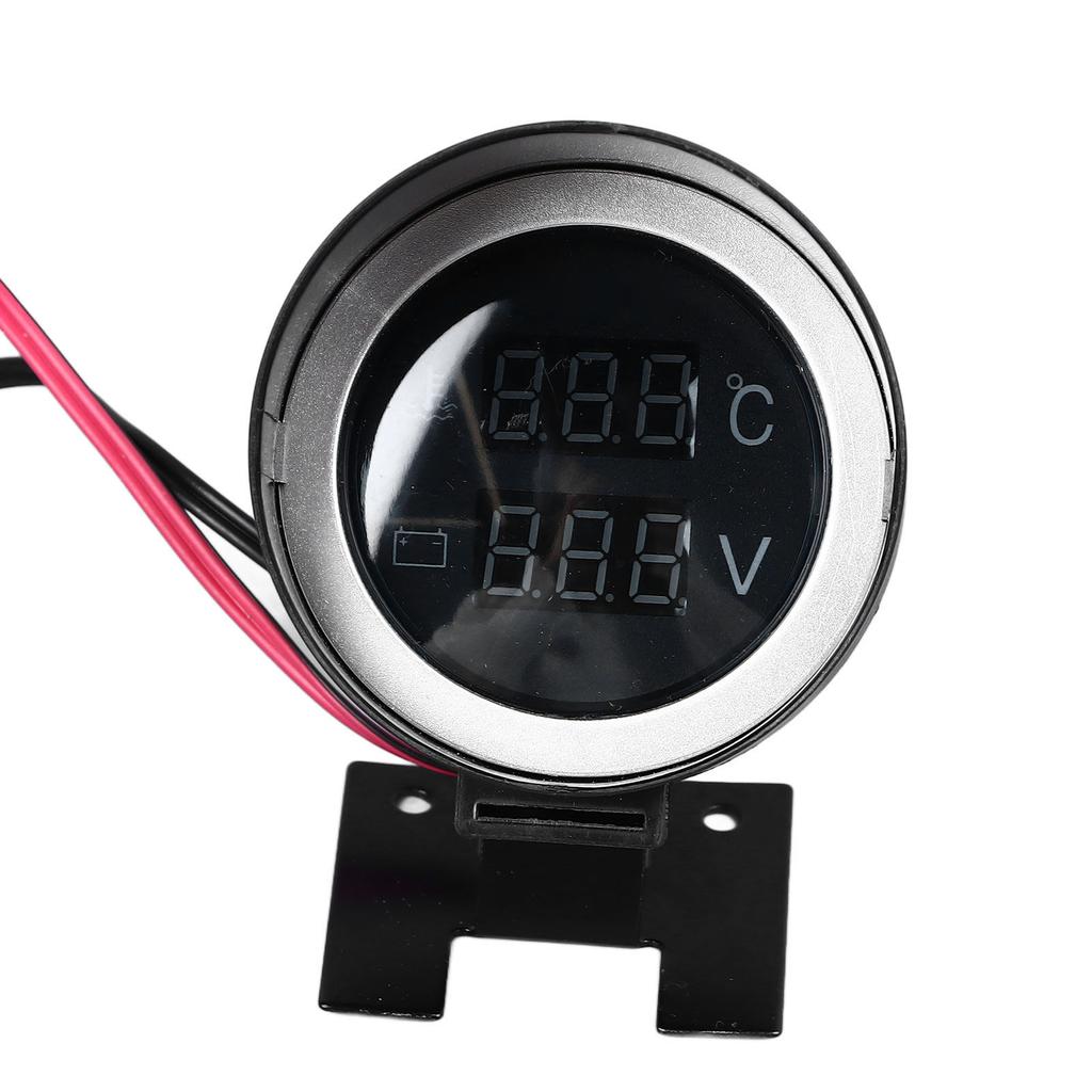 2 in 1 DC 9‑36V Digital Water Temperature Voltmeter Gauge High Precision Digital Display Water Temp Voltage Meter