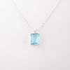 Himmelblauer Topas Edelstein 925 Sterlingsilber Schmuck Anhänger 0,69" Geburtstagsgeschenk PP-58-7