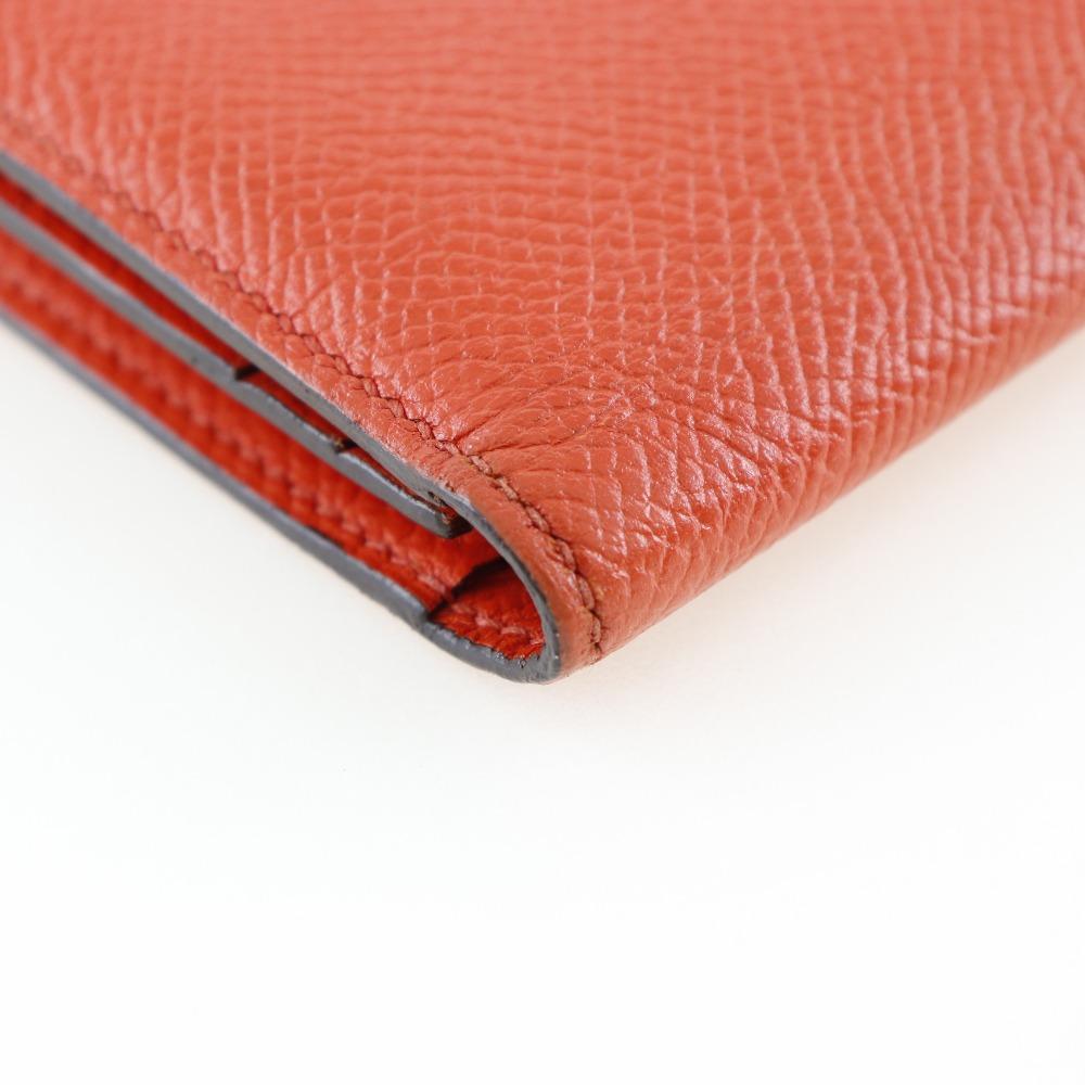 Hermes Beansufla Purse Orange/Gold Hardware Epsom Women Used