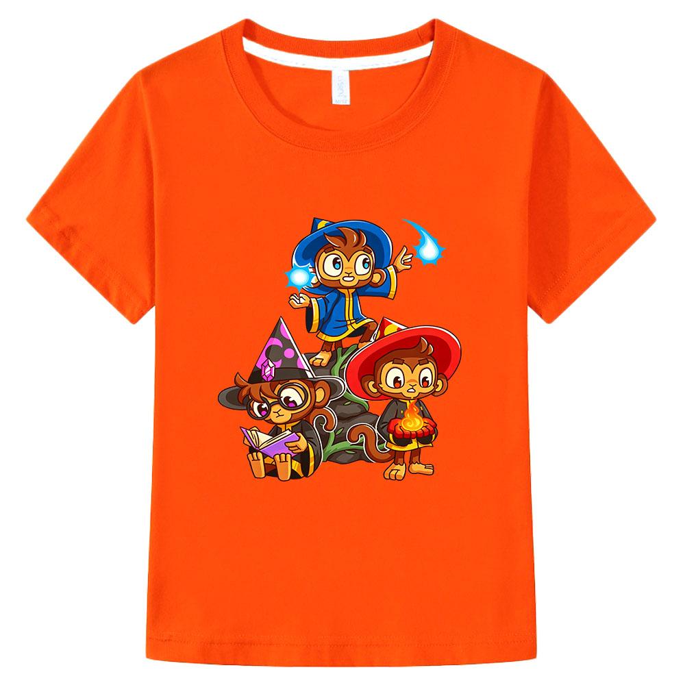 Game Bloons TD 6 100% Katoen Kinder T-shirt Grafische Print Kinder T-shirts Casual Jongens Meisjes Tops Ronde Hals Korte Mouw Zomer