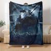 Lord Rings Personalized Text Blanket Multi-purpose Personalized Blanket Warmthful Decor Perfect for Nap Living Room Couch Office for All Occasions