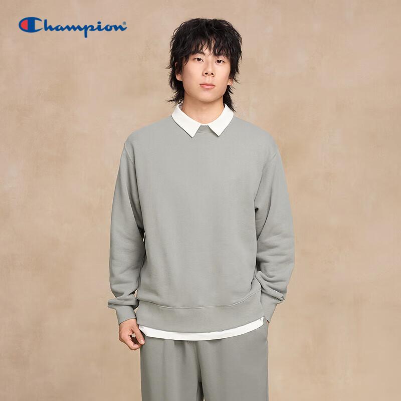 Champion Men s Solid Embroidered Crewneck Sweatshirt M