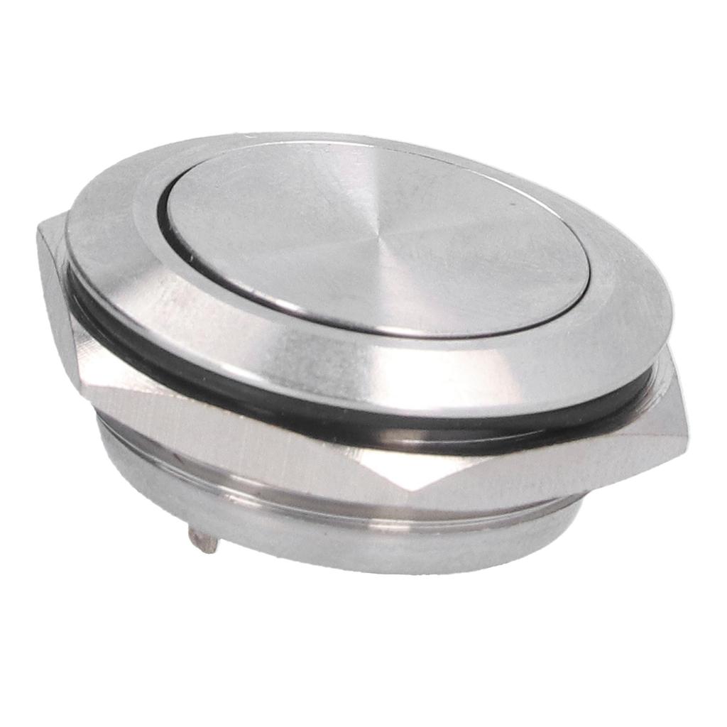 5Pcs Flat Top Button Switch Stainless Steel Waterproof Screw Terminal Power Accessories 0?220V